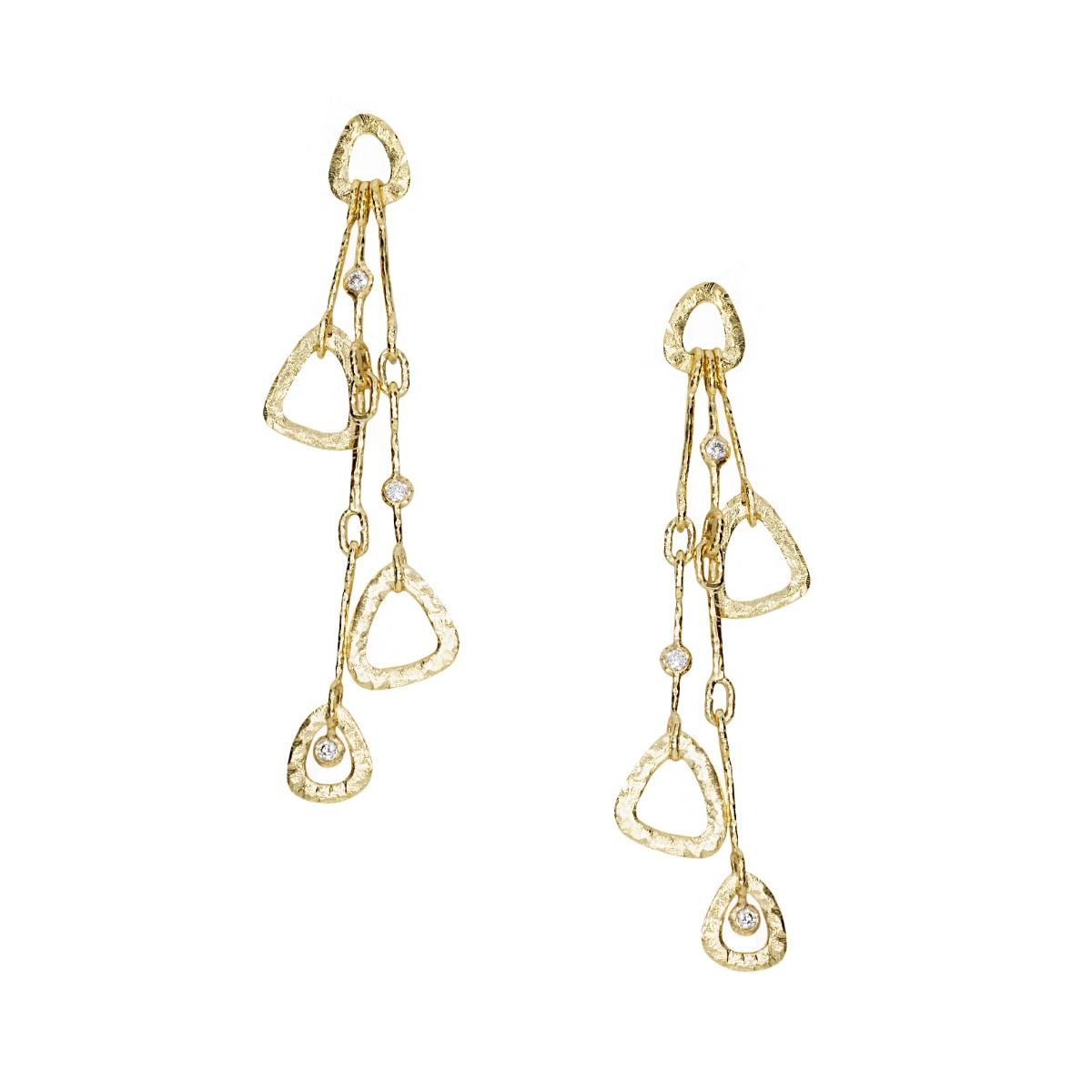 Gold Triangle Earrings [18K Gold] 