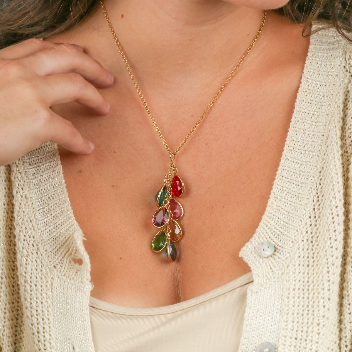 Enchanted Rain Birthstone Necklace [18K Gold Vermeil]