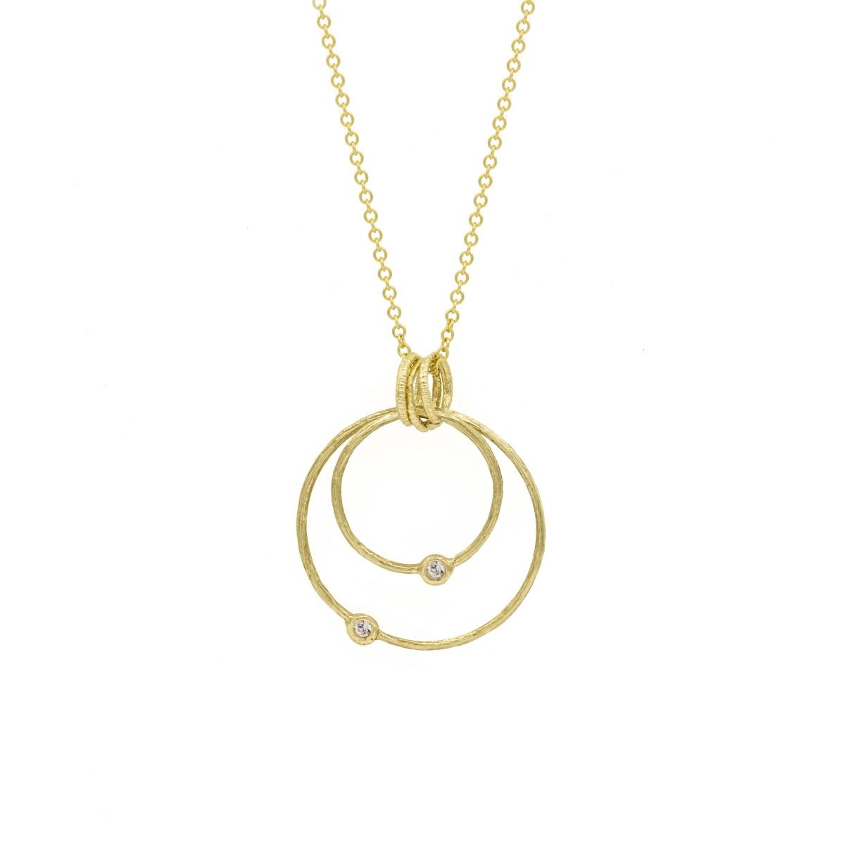 Spheres of Love Diamond Necklace in solid gold [14K Gold]