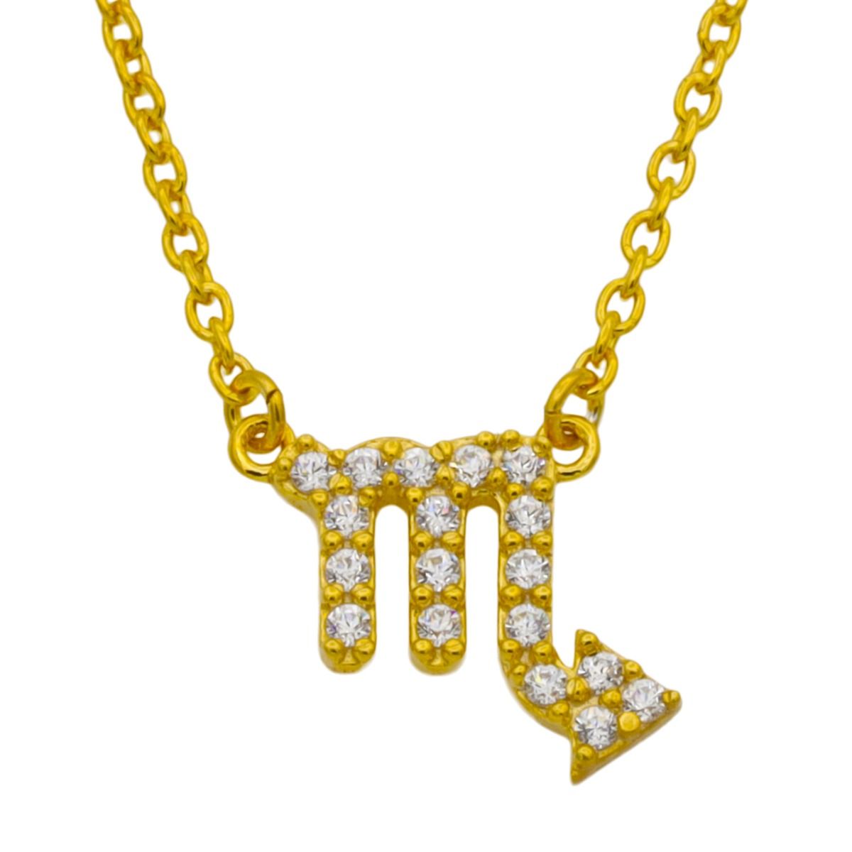 Scorpio Necklace Zodiac Sign Necklace with Diamonds 18K Gold Vermeil