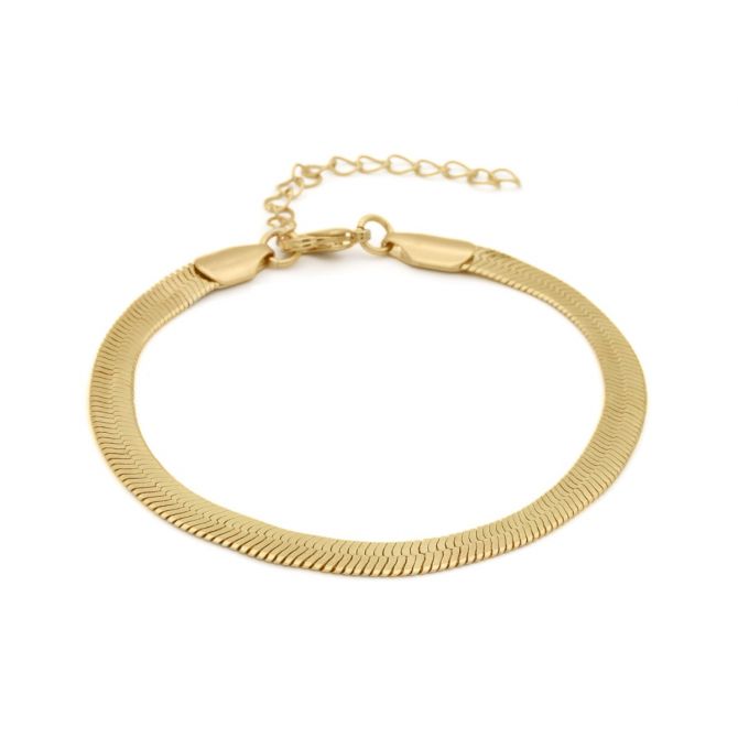 Harmony Herringbone Bracelet [18K Gold Vermeil]