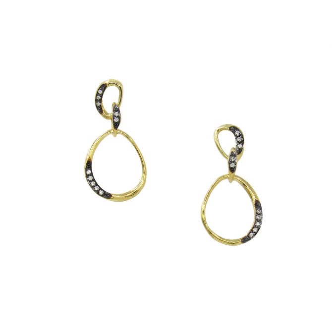 Two Souls Black Rhodium Earrings [18K Gold] 