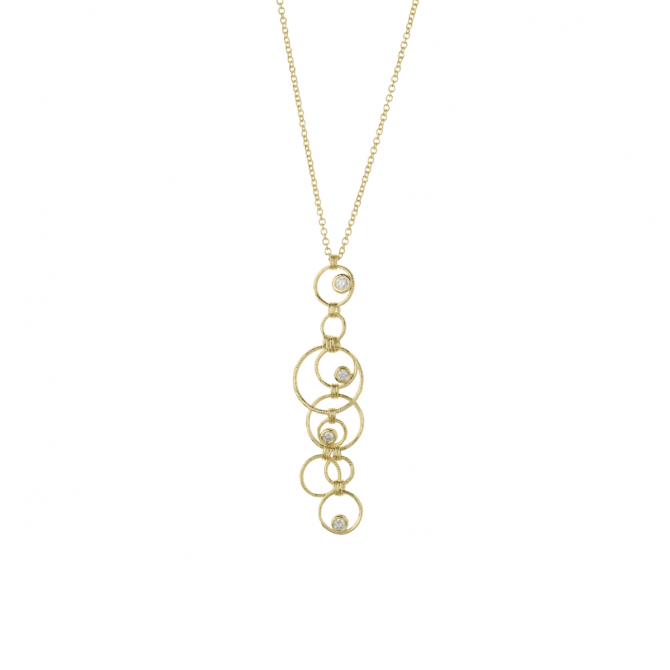 Rounds and Rings Pendant Necklace [18K Gold]