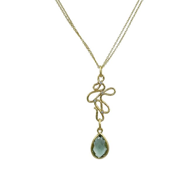 Eden Green Amethyst Necklace [18K Gold]