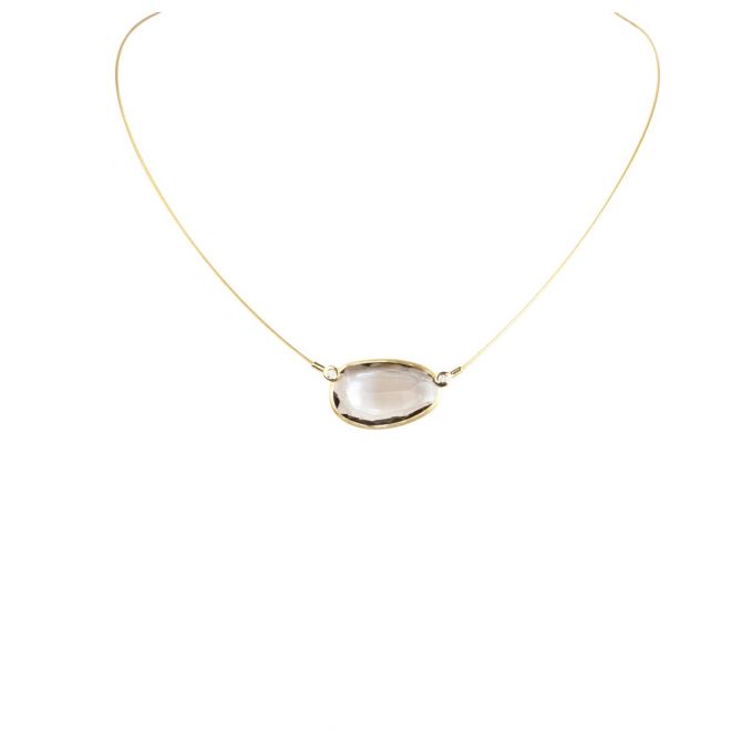 When the Smoke Clears Smoky Topaz Necklace [18K Gold]