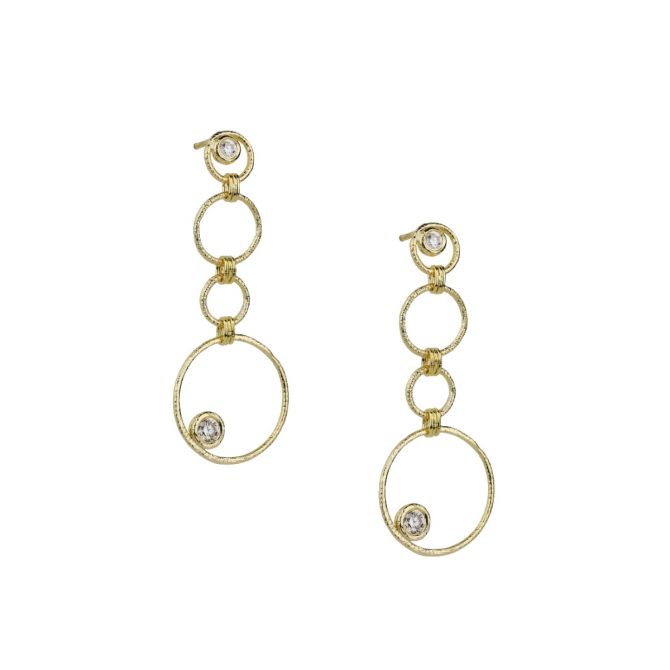 Rounds and Rings Earrings [18K Gold]