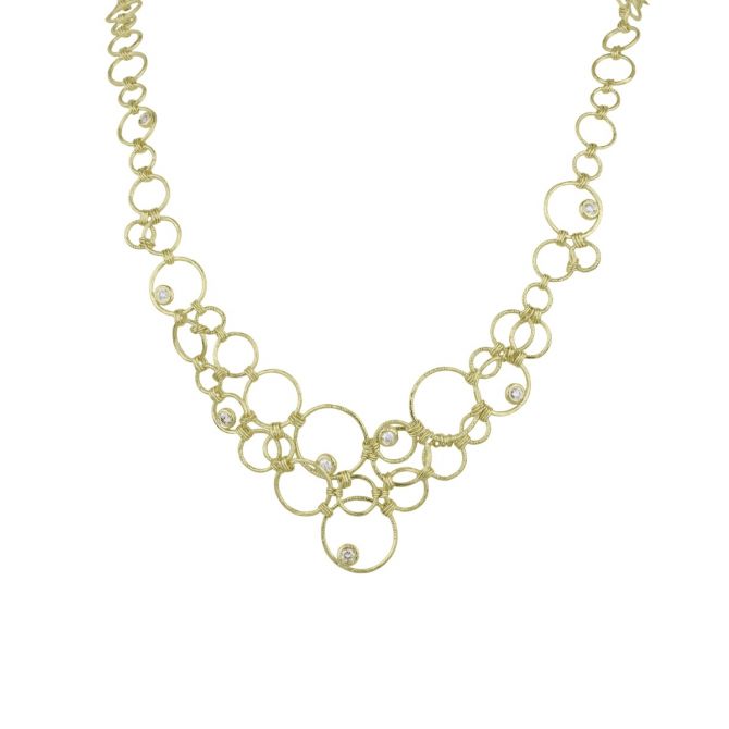 Rounds and Rings Necklace [18K Gold]