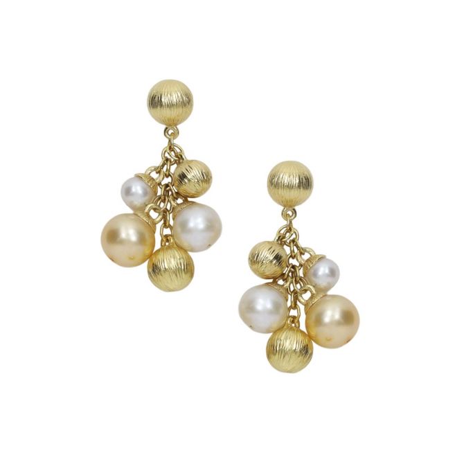 Up and Up Pearl Earrings [18K Gold]