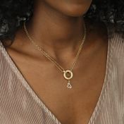Anna Double Layer Crystal Necklace [18K Gold Vermeil] - with Zodiac Signs