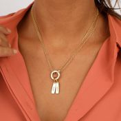 Anna Double Layer Necklace [18K Gold Vermeil] - with Name Charms
