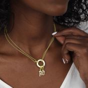 Anna Double Layer Necklace [18K Gold Vermeil] - with Initial Charms