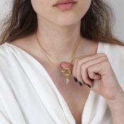 Anna Double Layer Necklace [18K Gold Vermeil] - with Initial Charms