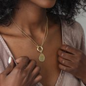 Anna Double Layer Name Necklace [18K Gold Vermeil] 