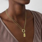 Anna Double Layer Necklace [18K Gold Vermeil] - with Name Charms