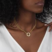 Anna Double Layer Necklace [18K Gold Vermeil] - with Zodiac Signs