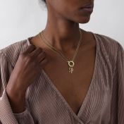 Anna Double Layer Necklace [18K Gold Vermeil] - with Initial Charms