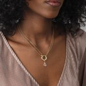 Anna Double Layer Necklace [18K Gold Vermeil] - with Zodiac Signs