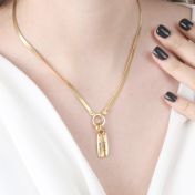 Arya Herringbone Necklace [18K Gold Vermeil] - with Names