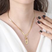 Arya Herringbone Necklace [18K Gold Vermeil] - with Names