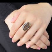 Floating Black Rutile Ring [18K Gold]