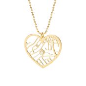 Ties of Heart Map Necklace [18K Gold Vermeil]