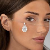 Cherished Spot Engraved Map Necklace With 1 Ct Diamond [Sterling Silver]