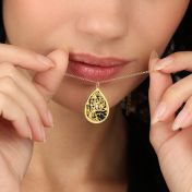 Cherished Spot Silhouette Map Necklace [14 Karat Gold]