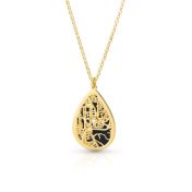Cherished Spot Silhouette Map Necklace [14 Karat Gold]