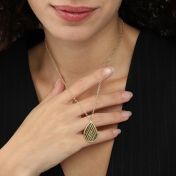 Cherished Spot Silhouette Map Necklace [14 Karat Gold]