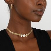 Enchanted Pavé Circle Milanese Chain Necklace [18K Gold Vermeil]