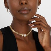 Enchanted Pavé Circle Milanese Chain Necklace [18K Gold Vermeil]