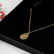 Cherished Spot Silhouette Map Necklace [14 Karat Gold]