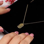 Small Map Tag Silhouette Necklace [18K Gold Vermeil]