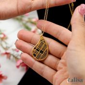 Threads Of Life Silhouette Map Necklace [18K Gold Vermeil]