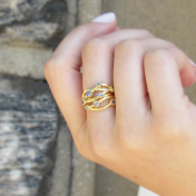 Coral Tanzanite Ring [14K Gold]