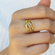 Coral Tanzanite Ring [14K Gold]