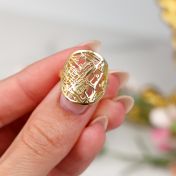 Precious Spot Map Ring [14 Karat Gold]