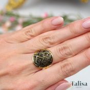 Precious Spot Silhouette Map Ring [14 Karat Gold]