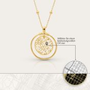 Mother's Love Map Name Necklace [18K Gold Vermeil]