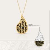 Threads Of Life Silhouette Map Necklace [18K Gold Vermeil]