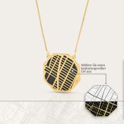 Treasured Place Silhouette Map Necklace [18K Gold Vermeil]