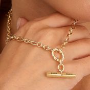 Destiny T Bar Name Necklace [18K Gold Vermeil]
