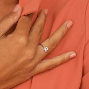 Diamond Initial Ring [14 Karat White Gold]
