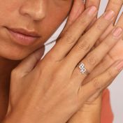 Diamond Initial Ring [14 Karat White Gold]