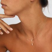 Diamond Initial Necklace [14 Karat Gold]