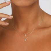 Diamond Initial Necklace [14 Karat Gold]
