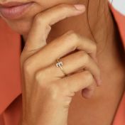 Diamond Initial Ring [14 Karat Gold]