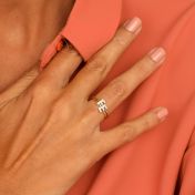 Diamond Initial Ring [14 Karat Gold]