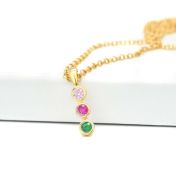 Talisa Stars Drop Birthstone Necklace [10K Gold]