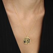 Family Paths Silhouette Map Necklace [14 Karat Gold]